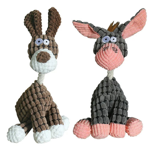 Donkey Shape Corduroy Chew Toy