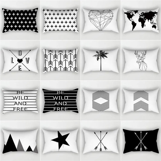 Geometric Polyester Decorative Throw Pillows