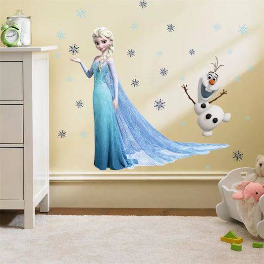 Cartoon Princess Elsa wall stickers