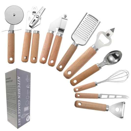 Cooking Utensils Set With Wooden Handle