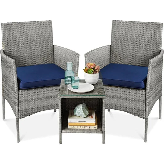 Outdoor Wicker Conversation Bistro Set