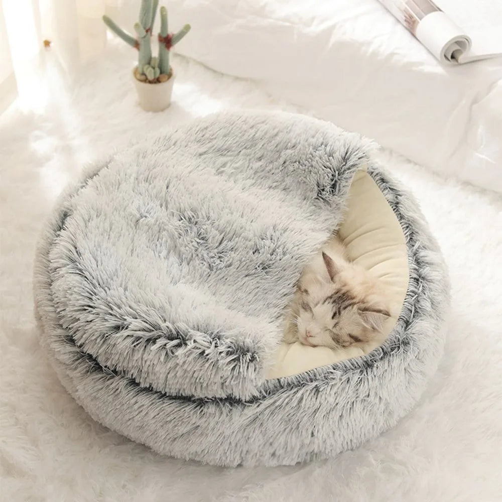 Warm Long Plush Pet Bed