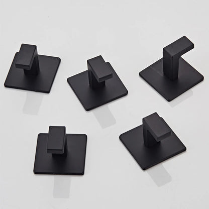 Black Self-Adhesive Wall Hooks