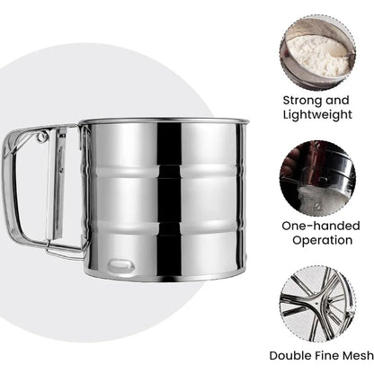 Stainless Steel Double Layer Flour Sifter