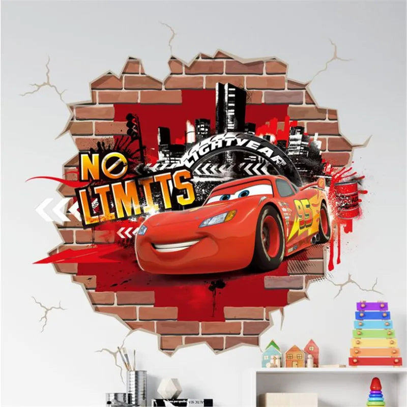 Cartoon Cars 3D Wall Stickers