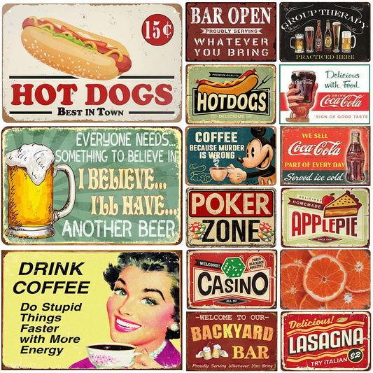 Bar Open Best Beers Signs Wall Decor