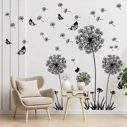 DIY Dandelion Butterfly Wall Sticker