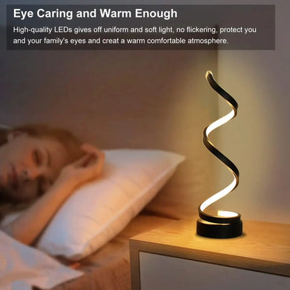 Modern Spiral Dimmable LED Table Lamp