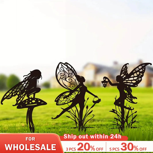 Garden Fairy Metal Outdoor Decor