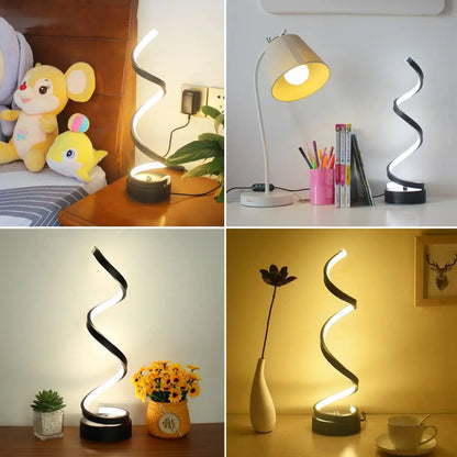 Modern Spiral Dimmable LED Table Lamp