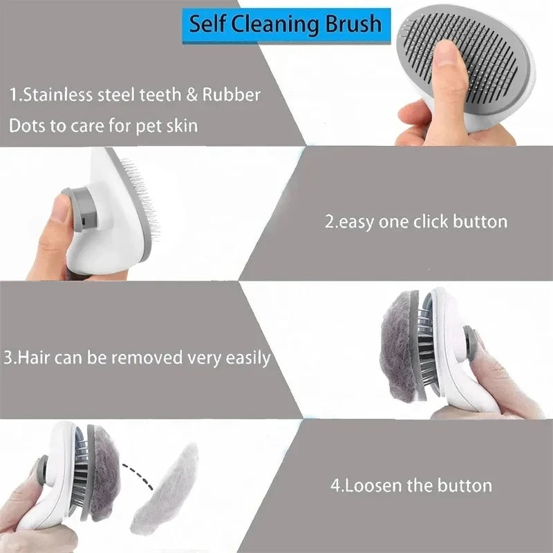 Self-cleaning Pet Comb Hair Remover