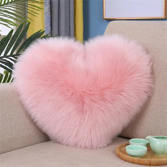 Heart Shaped Fluffy Pillow