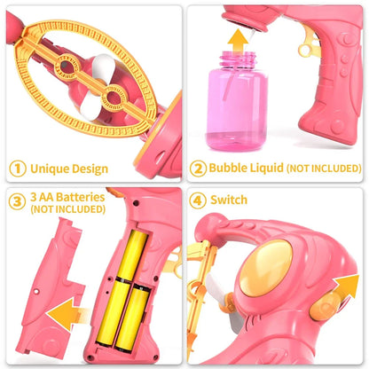 Bubble Machine Rocket Fully Automatic Blowing Soap Bubble Gun