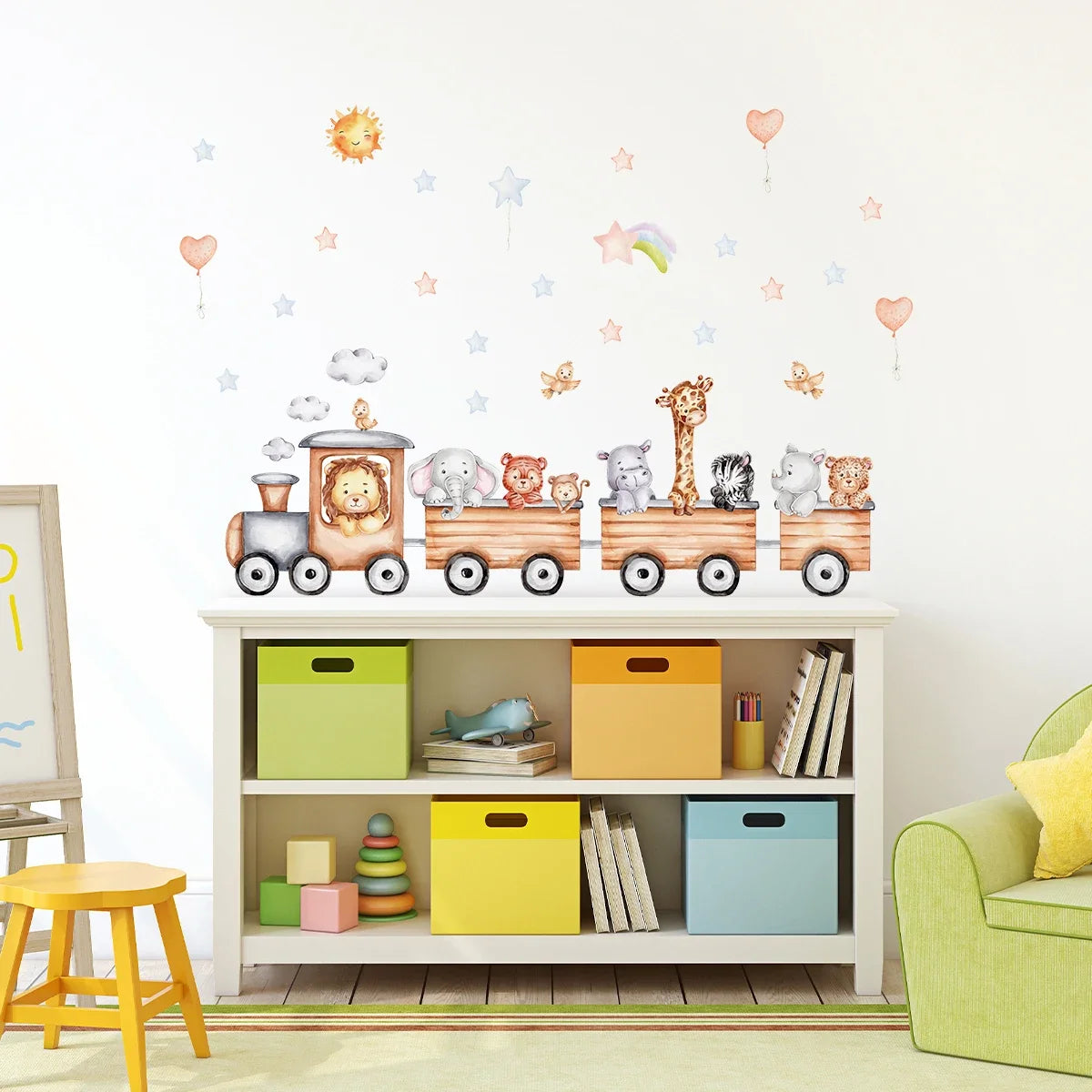 Cartoon Train Wall Stickers