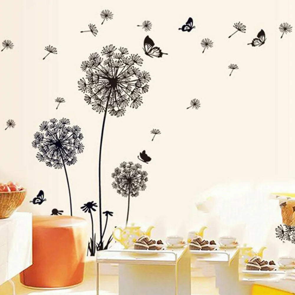 DIY Dandelion Butterfly Wall Sticker