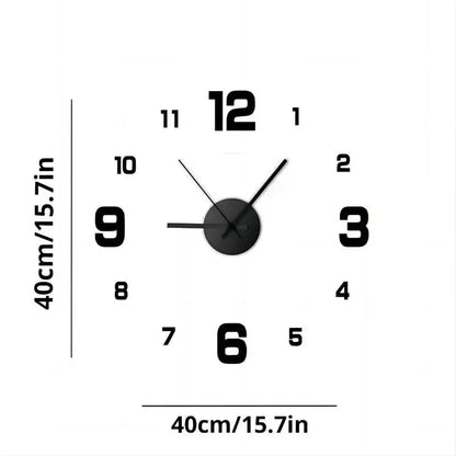 Acrylic Sticker Digital Wall Clock