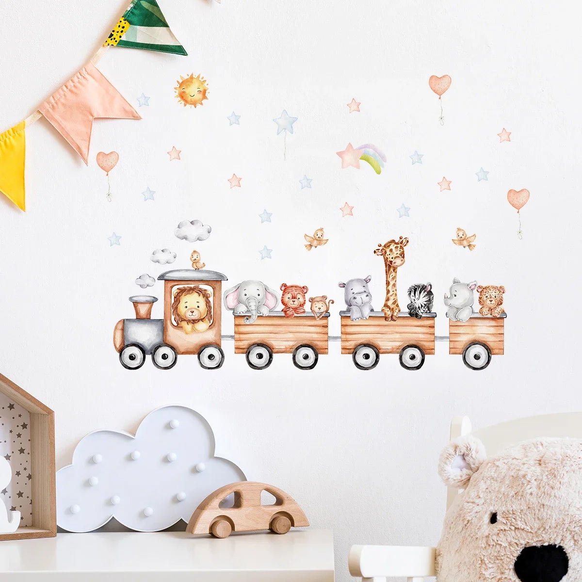 Cartoon Train Wall Stickers