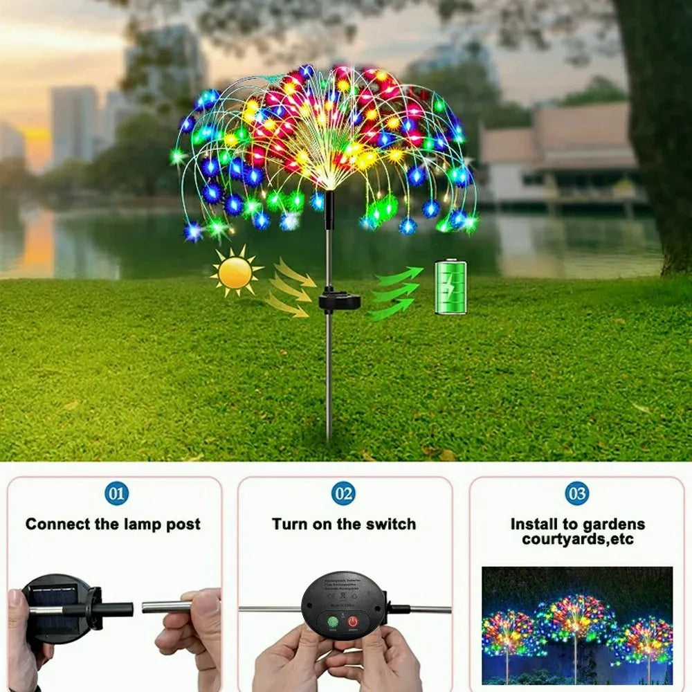 Solar Firework Fairy Lights