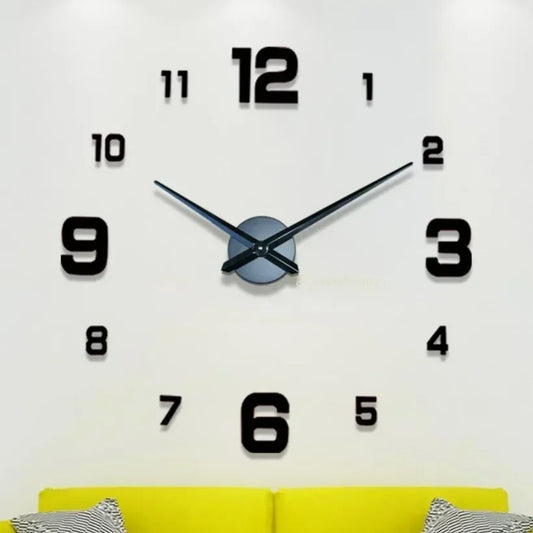 Acrylic Sticker Digital Wall Clock