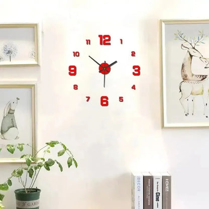 Acrylic Sticker Digital Wall Clock