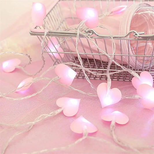 LED Heart String Lights Pink Purple Blue Fairy Tale Garland Party Home Decoration