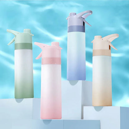 Spray Water Bottle 650ml Portable Outdoor Sports Water Bottle