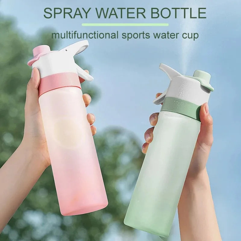 Spray Water Bottle 650ml Portable Outdoor Sports Water Bottle