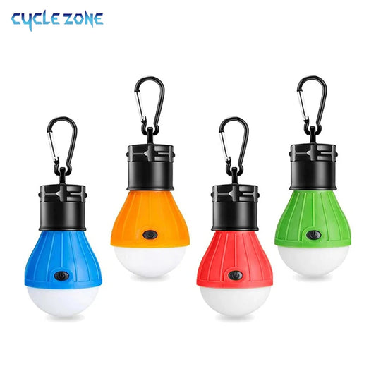 Outdoor Camping Lantern Light Battery Powered Multicolor Waterproof Mini Portable LED Lamp Bulb